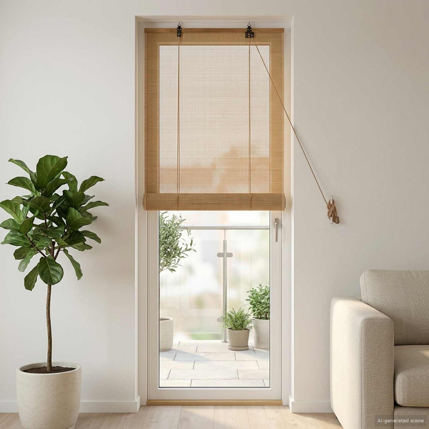 Rullegardin Brun 60 x 220 cm Bambus