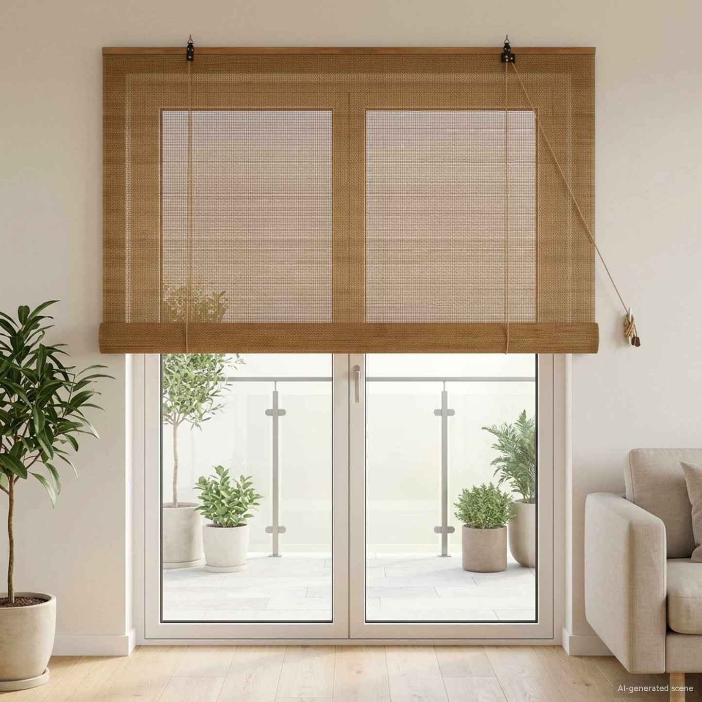 Rullegardin Brun 140 x 220 cm Bambus