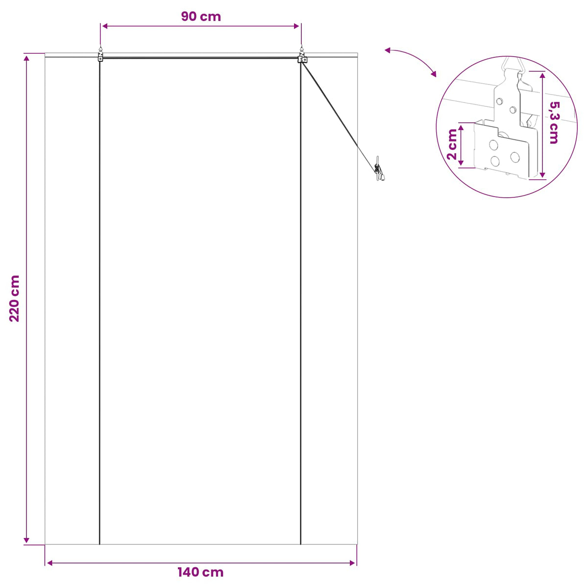 Rullegardin Brun 140 x 220 cm Bambus