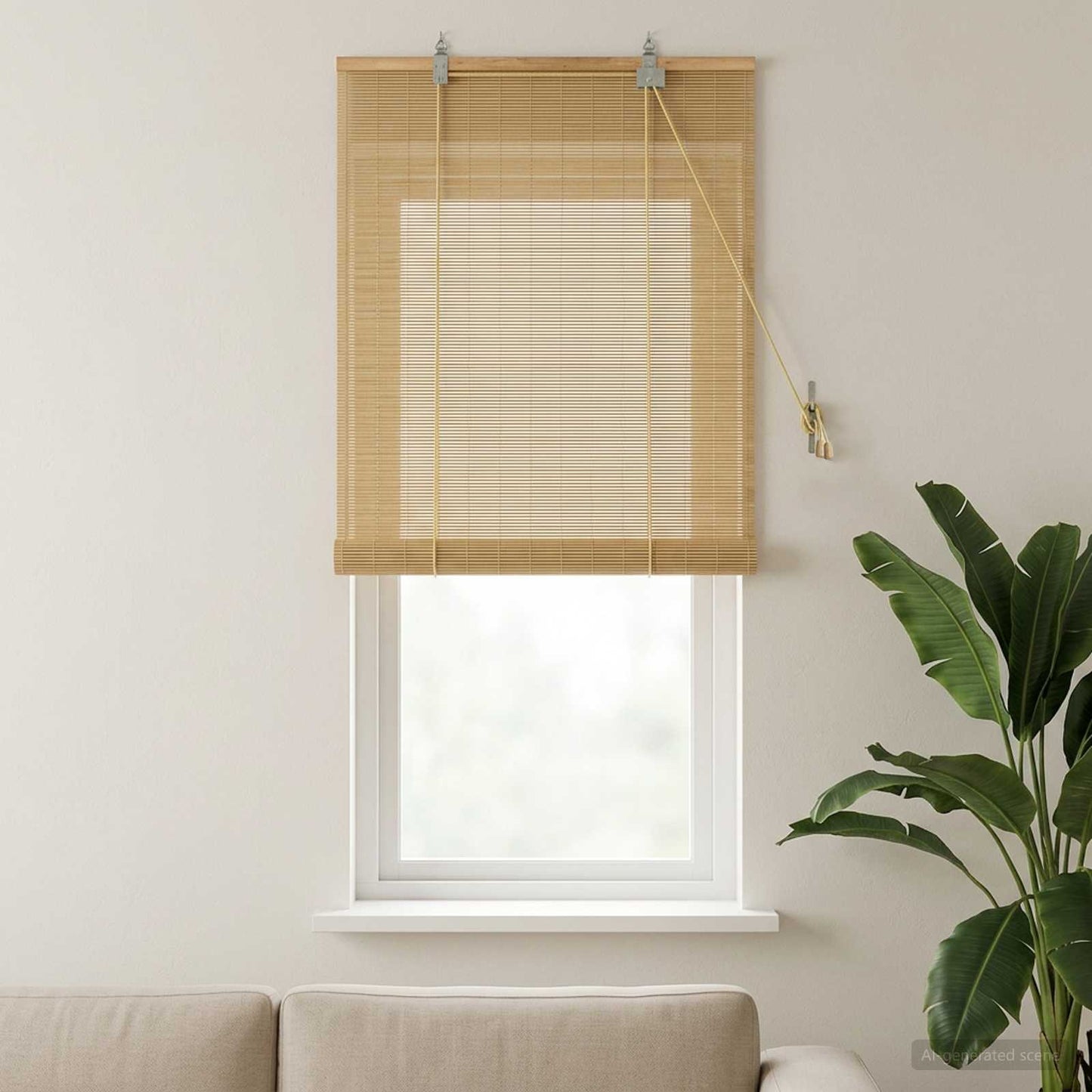 Rullegardin Naturfarvet 40 x 160 cm Bambus