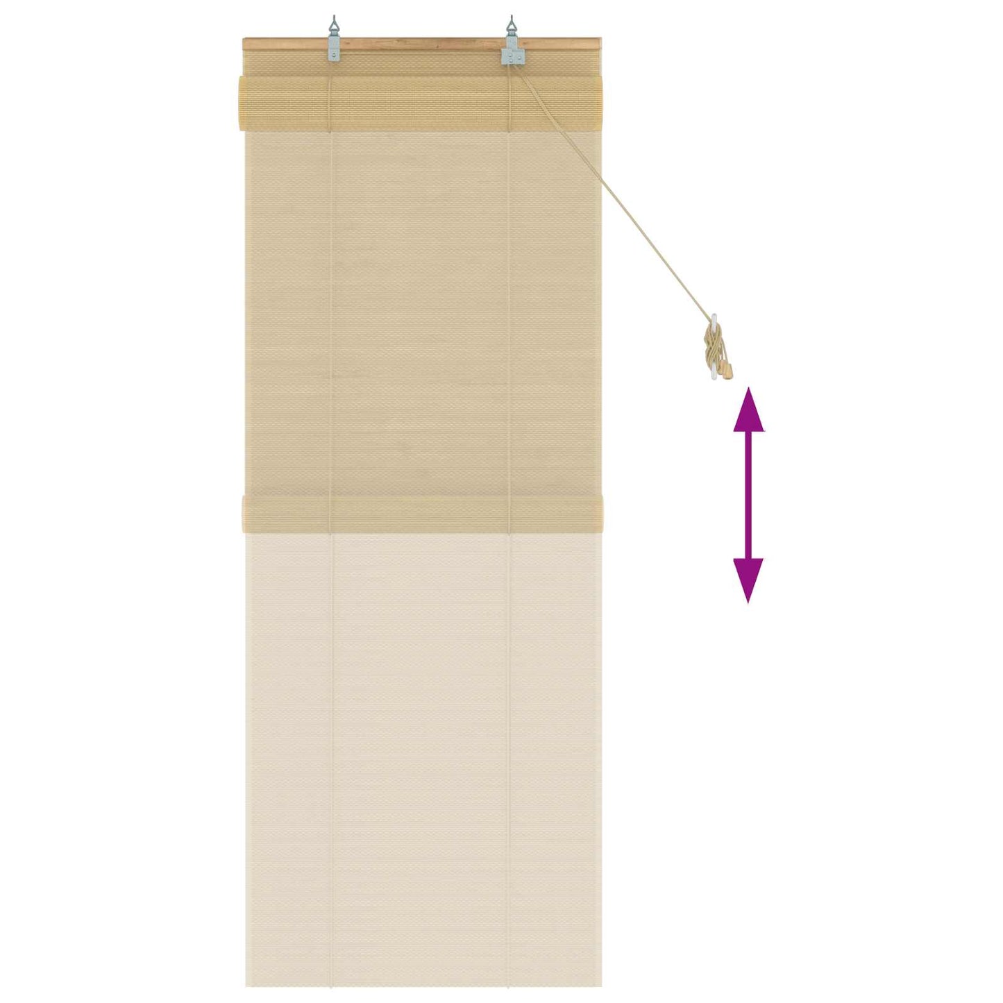 Rullegardin Naturfarvet 60 x 160 cm Bambus