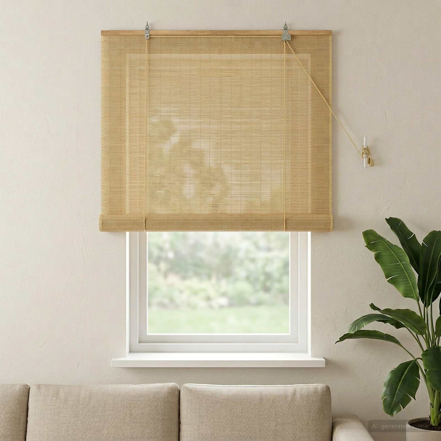 Rullegardin Naturfarvet 100 x 160 cm Bambus