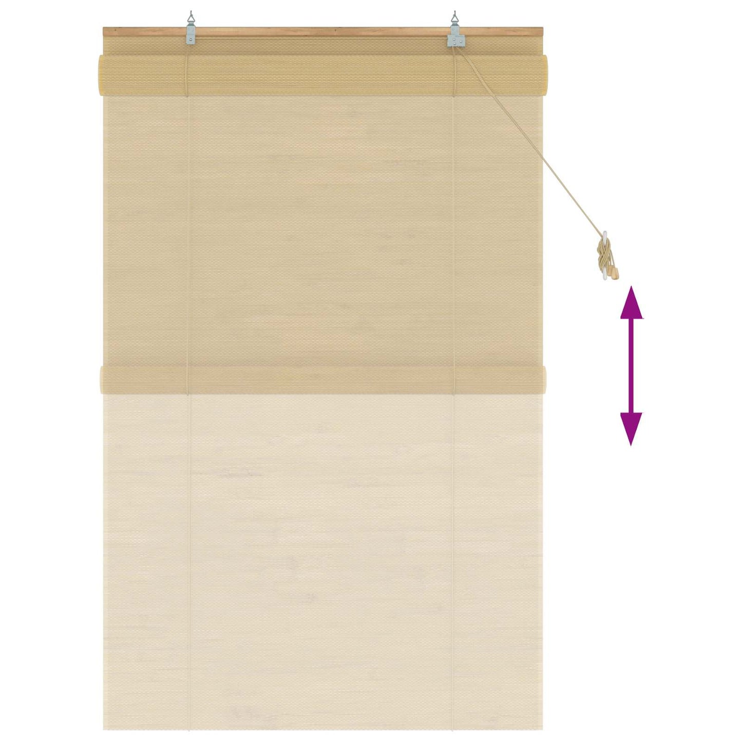 Rullegardin Naturfarvet 100 x 160 cm Bambus