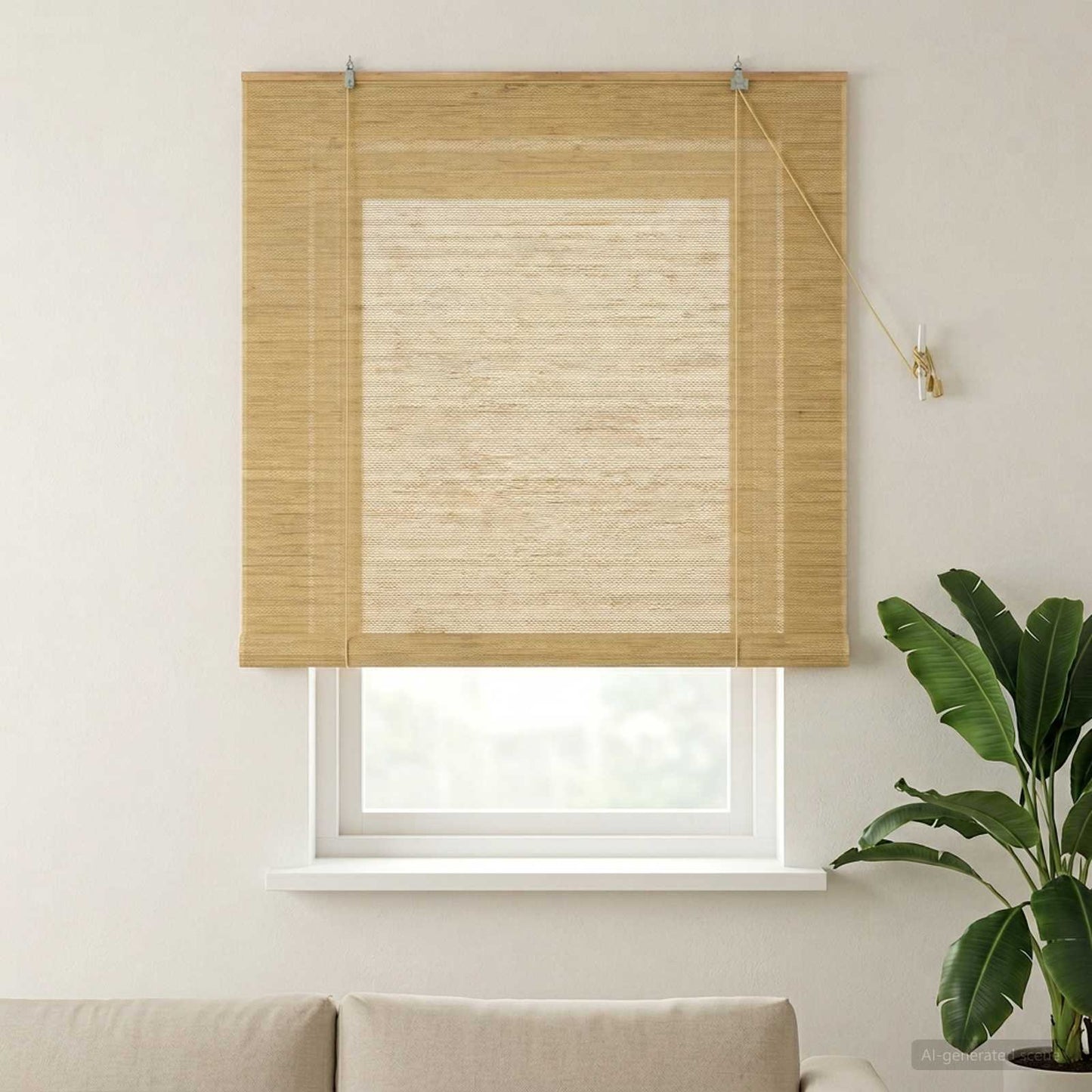 Rullegardin Naturfarvet 140 x 160 cm Bambus
