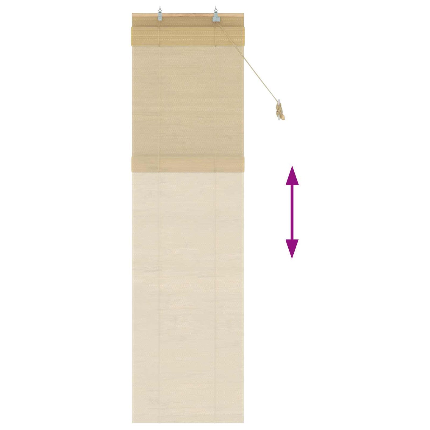 Rullegardin Naturfarvet 70 x 220 cm Bambus