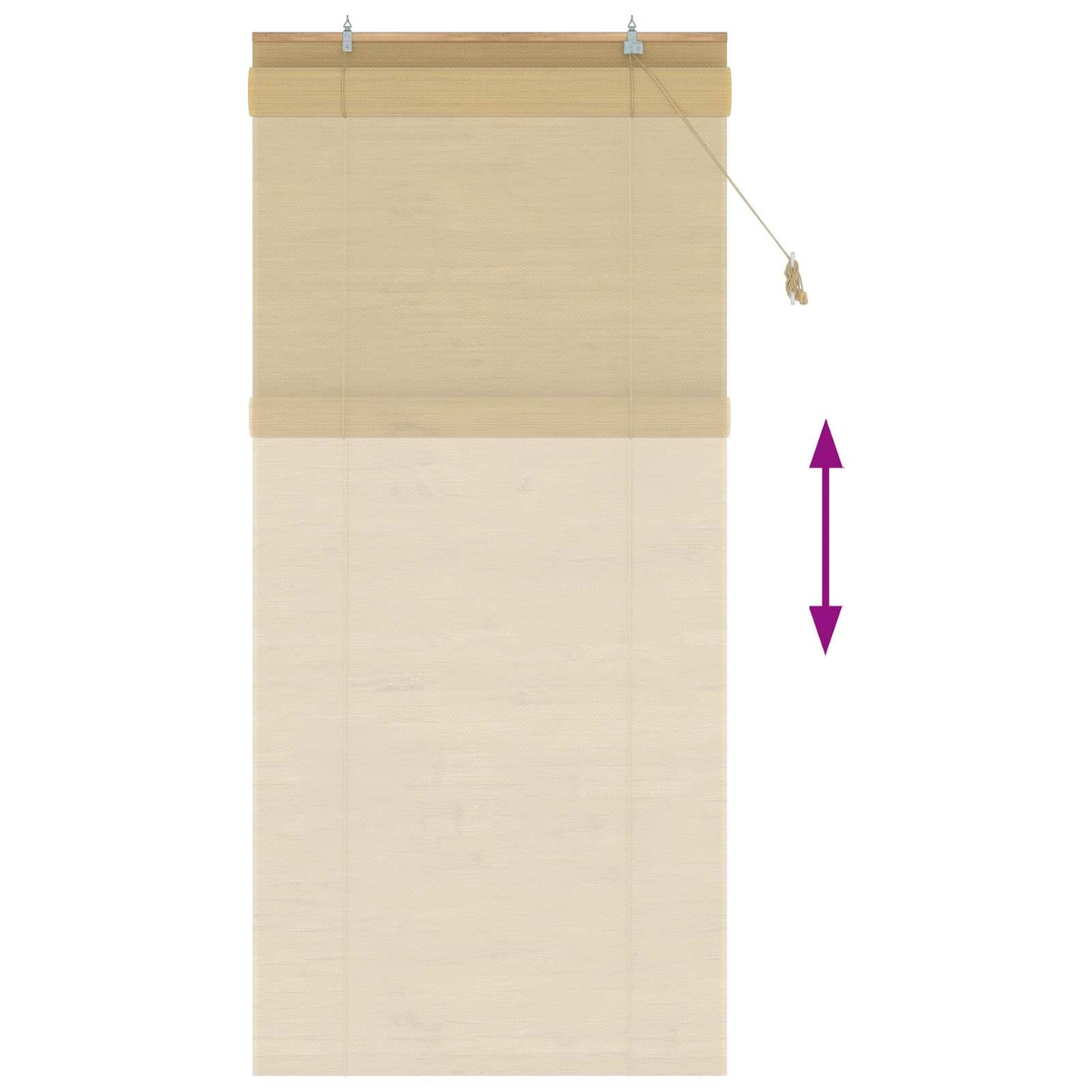 Rullegardin Naturfarvet 100 x 220 cm Bambus