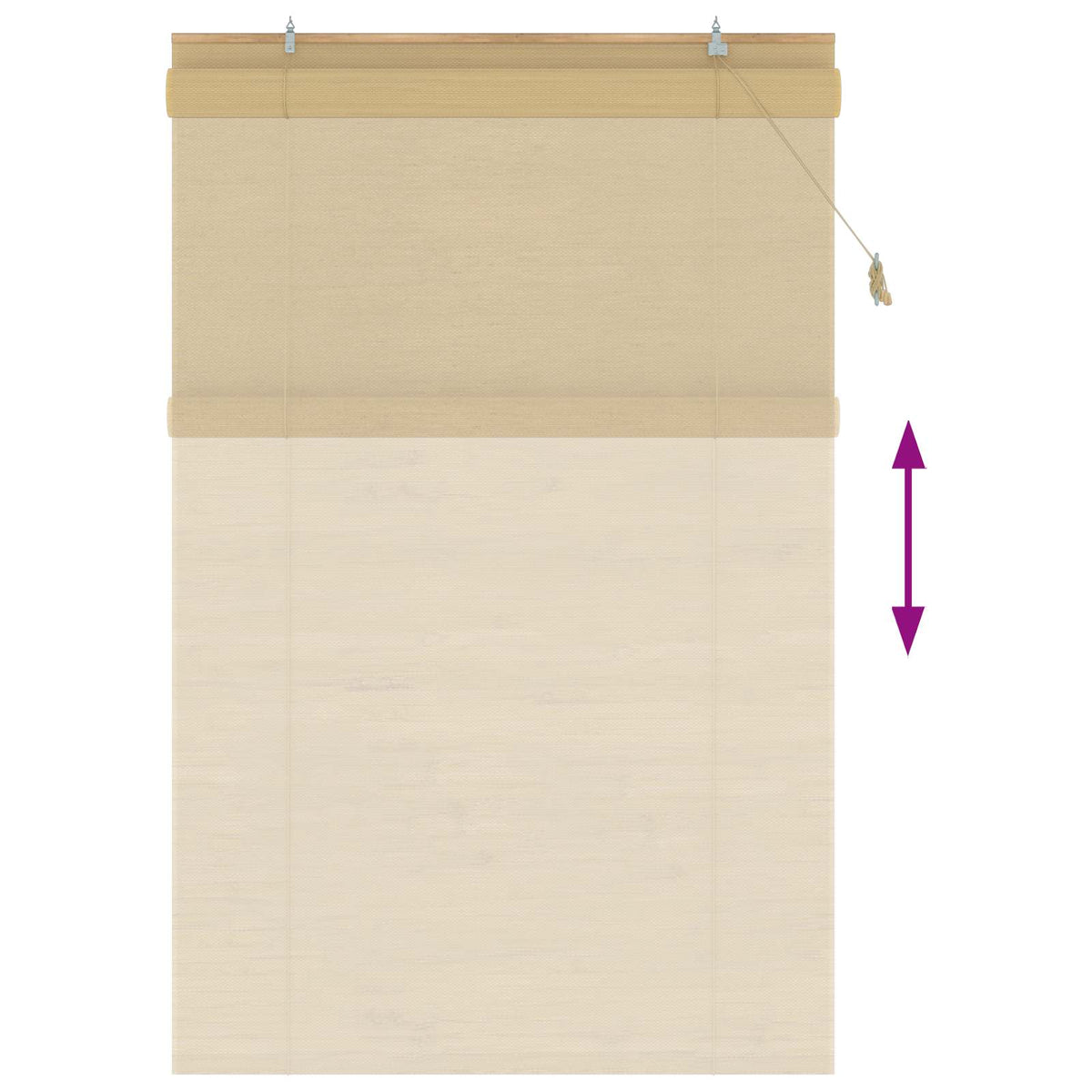 Rullegardin Naturfarvet 150 x 220 cm Bambus