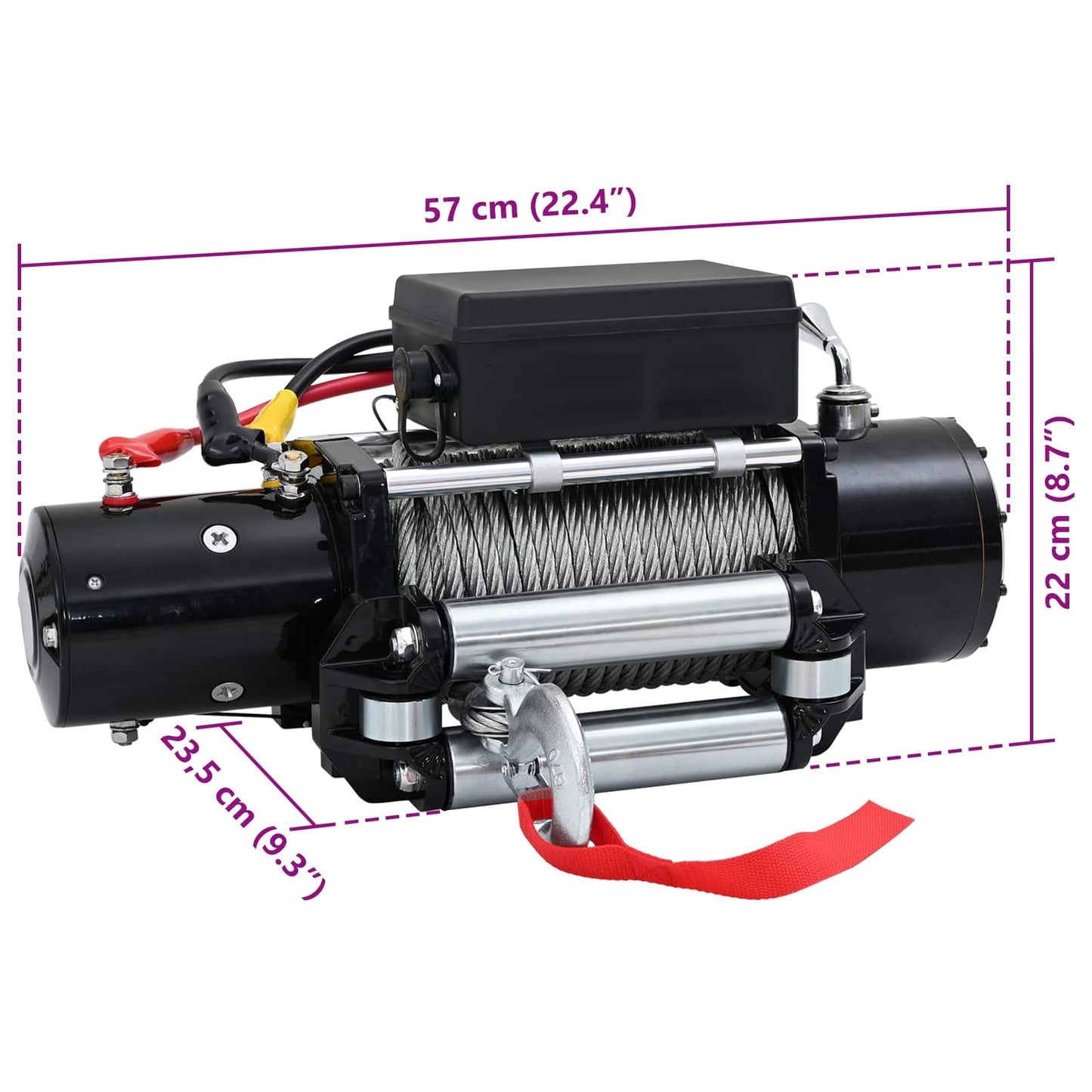 Elektrisk vinsch PVC Sort