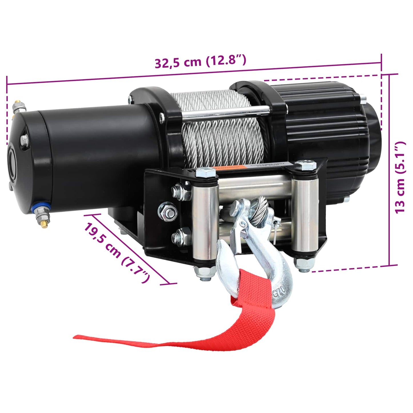 Elektrisk vinsch PVC Sort