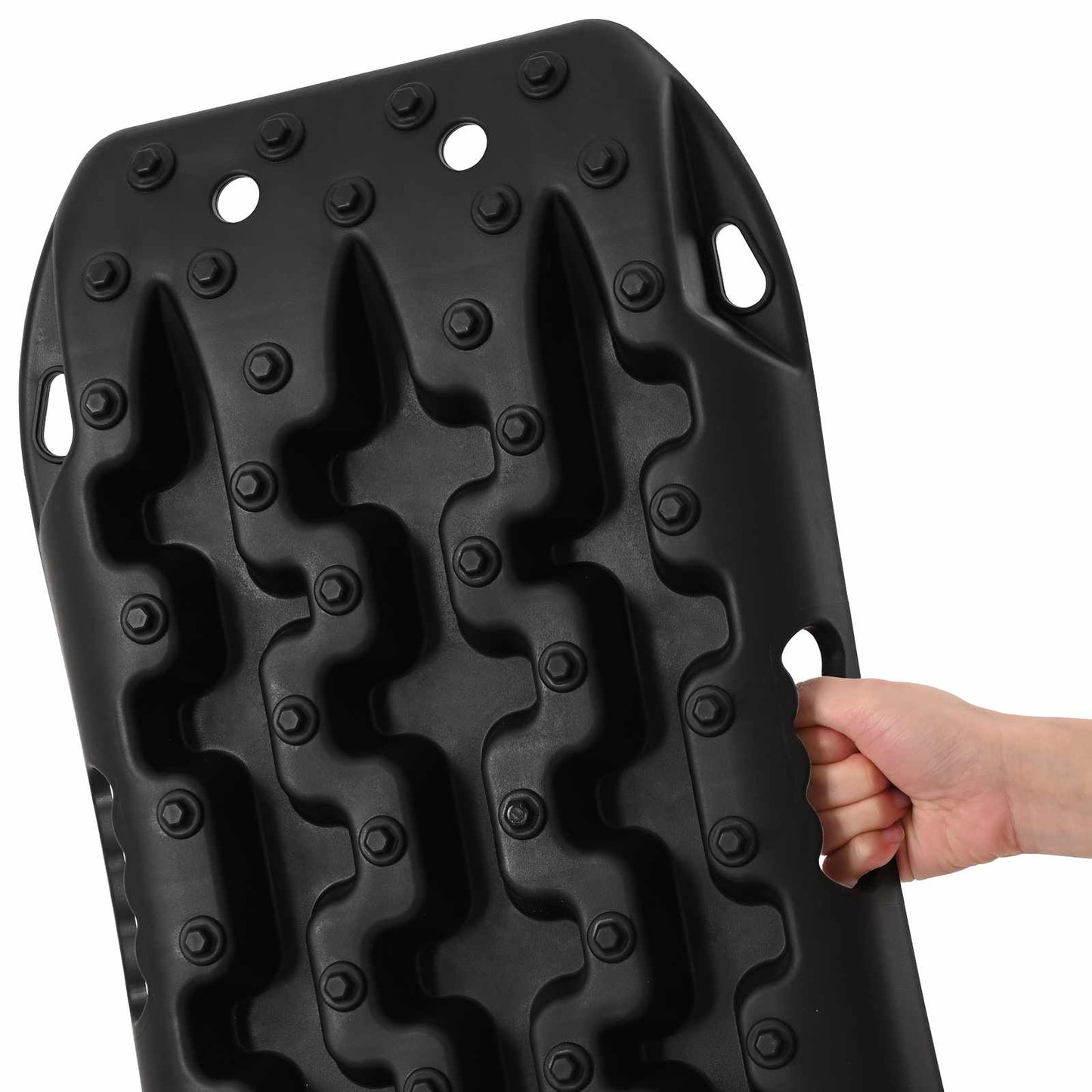 Traction Board 2 stk. Sort 57,5x30,5x5,5 cm Forstærket nylon