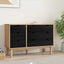 Skuffeskab OTTA Sort 111 x 43 x 73,5 cm Massivt fyrretræ