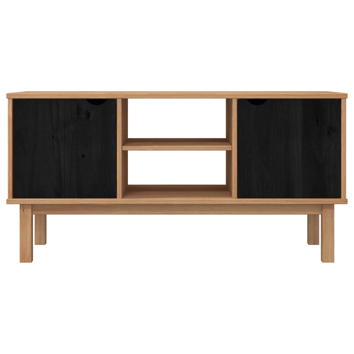 TV-bord OTTA 113,5 x 43 x 57 cm Sort Massivt fyrretræ