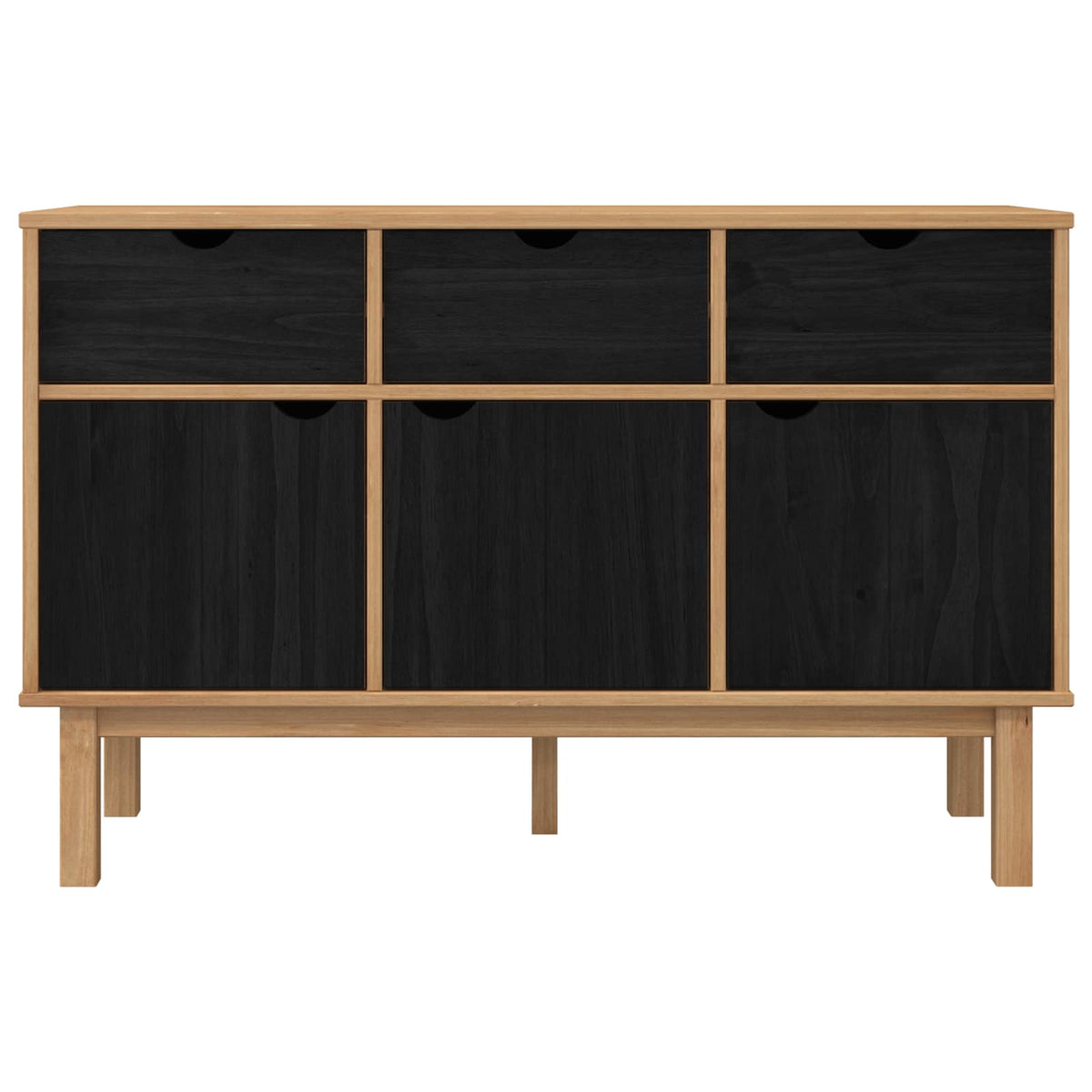 Skænk OTTA Brun og sort 114 x 43 x 73,5 cm