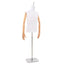 Justerbar mannequin 170-218 cm med base Mand PP Hvid