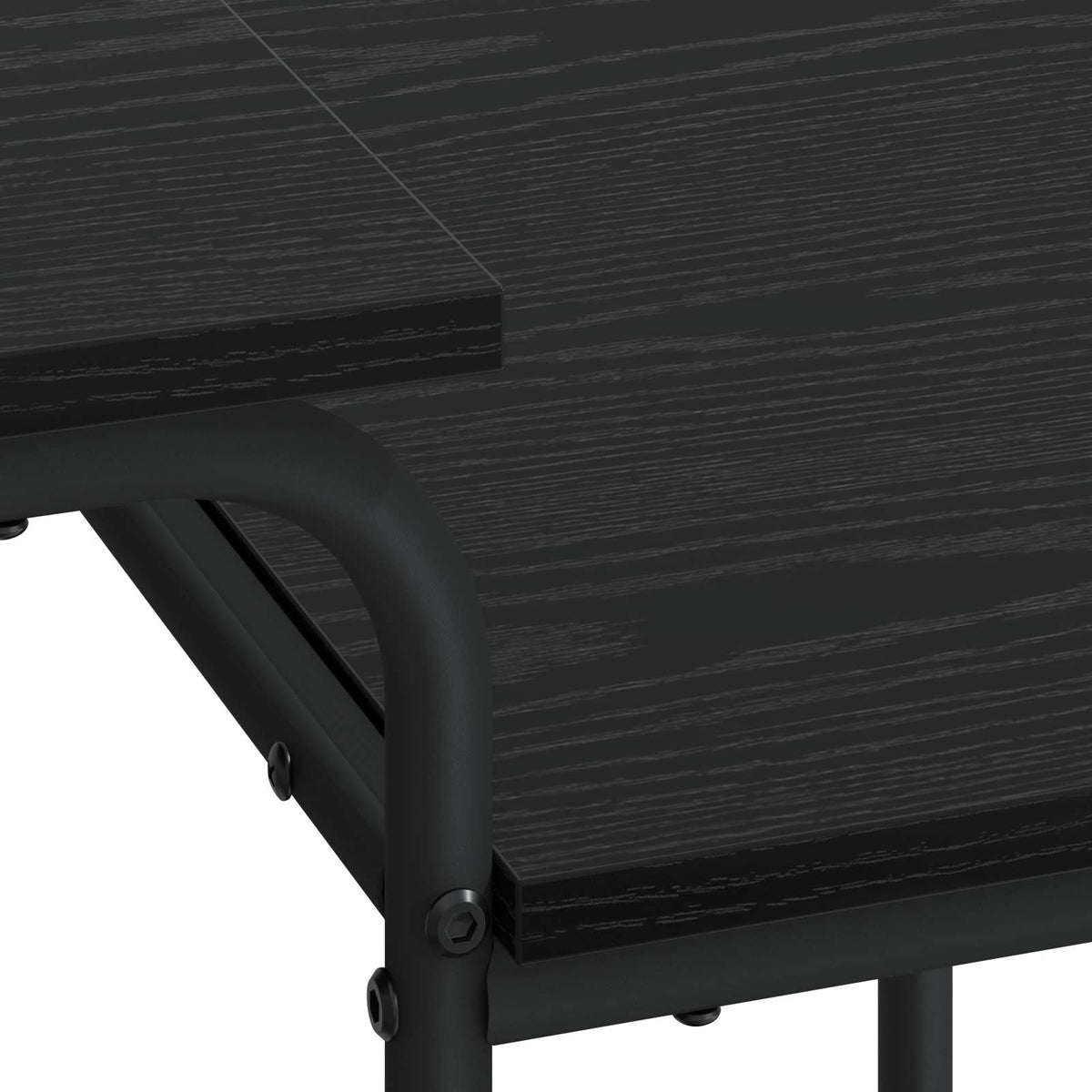 Skrivebord med opbevaring Sort eg 100 x 50 x 75 cm
