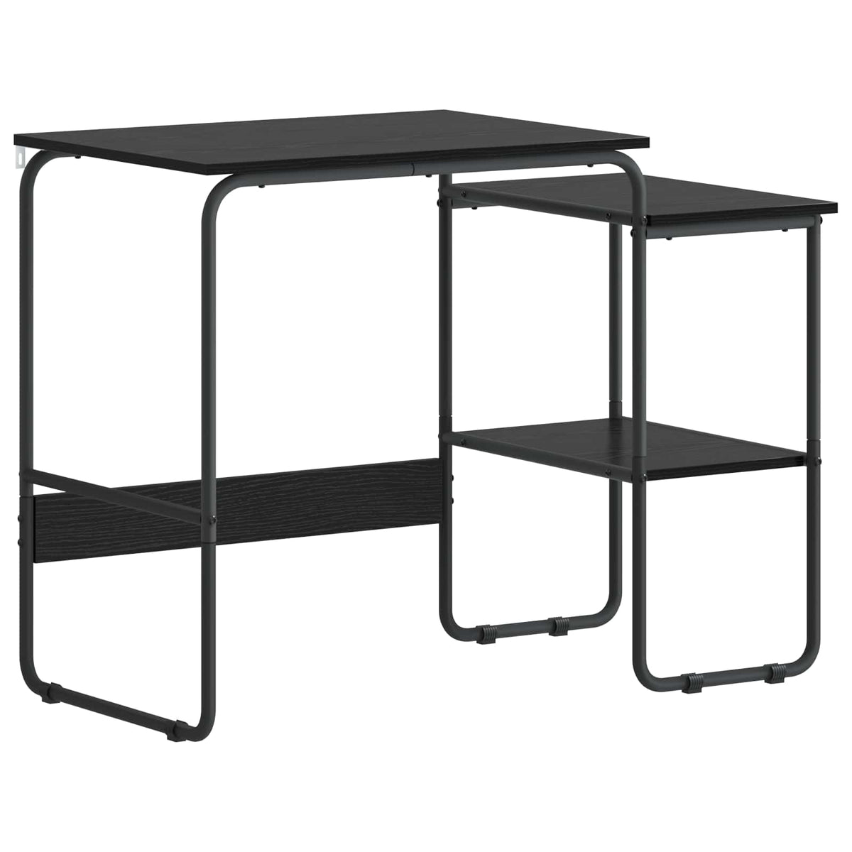 Skrivebord med opbevaring Sort eg 100 x 50 x 75 cm