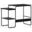Skrivebord med opbevaring Sort eg 100 x 50 x 75 cm