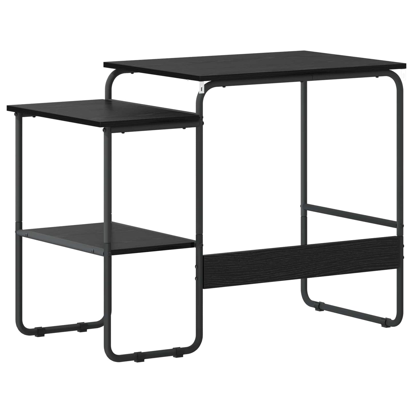 Skrivebord med opbevaring Sort eg 100 x 50 x 75 cm