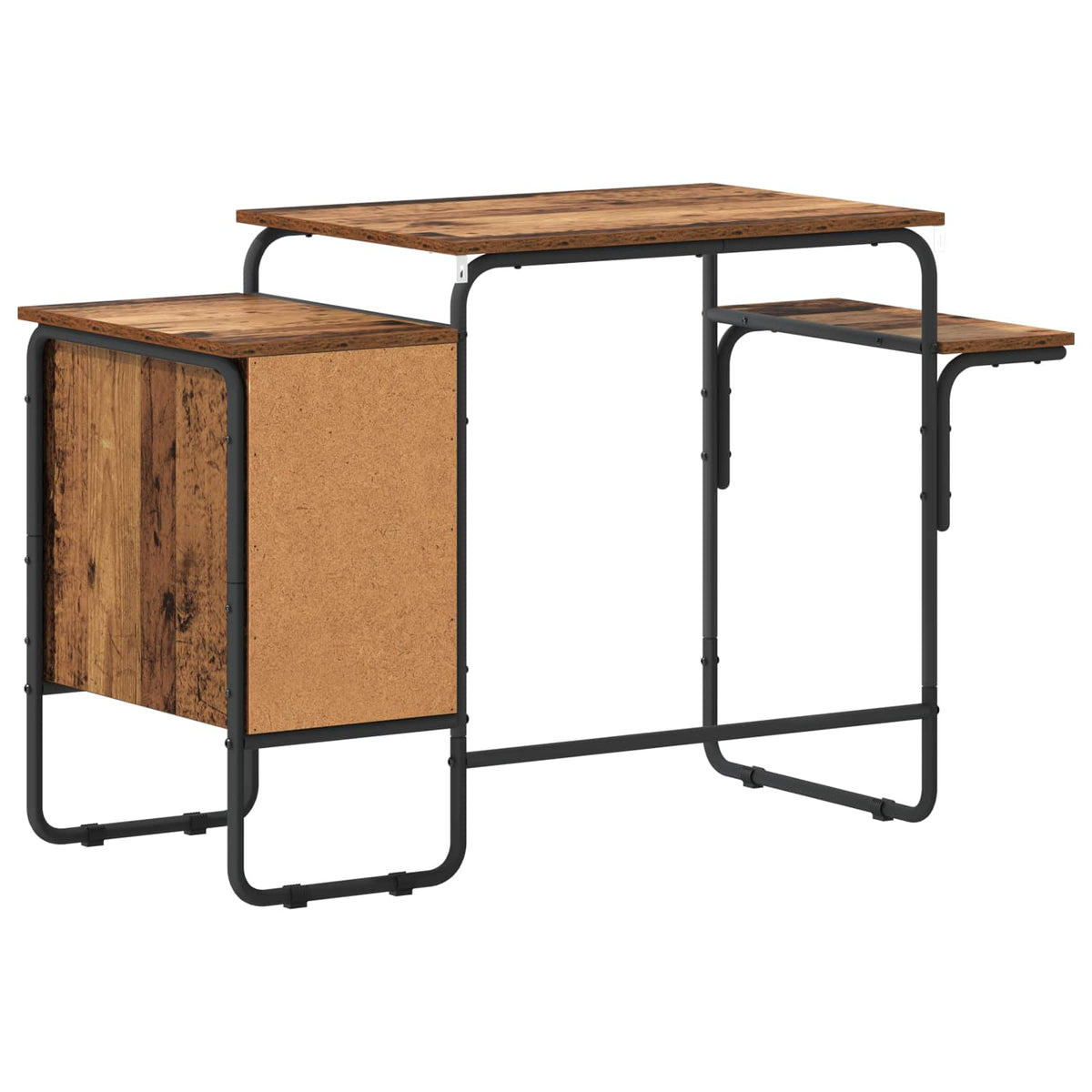 Skrivebord med opbevaring Egetræ 120 x 50 x 75 cm