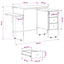 Skrivebord med opbevaring Artisan-eg 120 x 50 x 75 cm