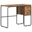 Skrivebord med opbevaring Egetræ 100 x 50 x 75 cm