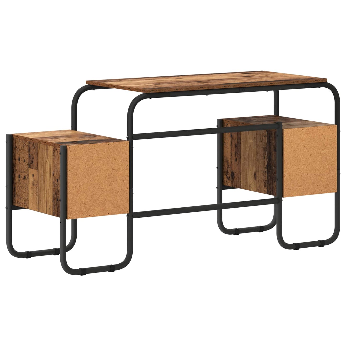 Skrivebord med opbevaring Gammelt træ 145 x 50 x 75 cm