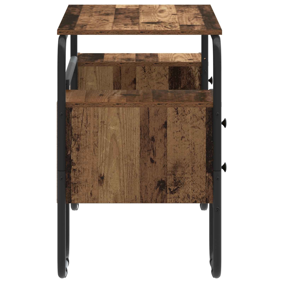 Skrivebord med opbevaring Gammelt træ 145 x 50 x 75 cm