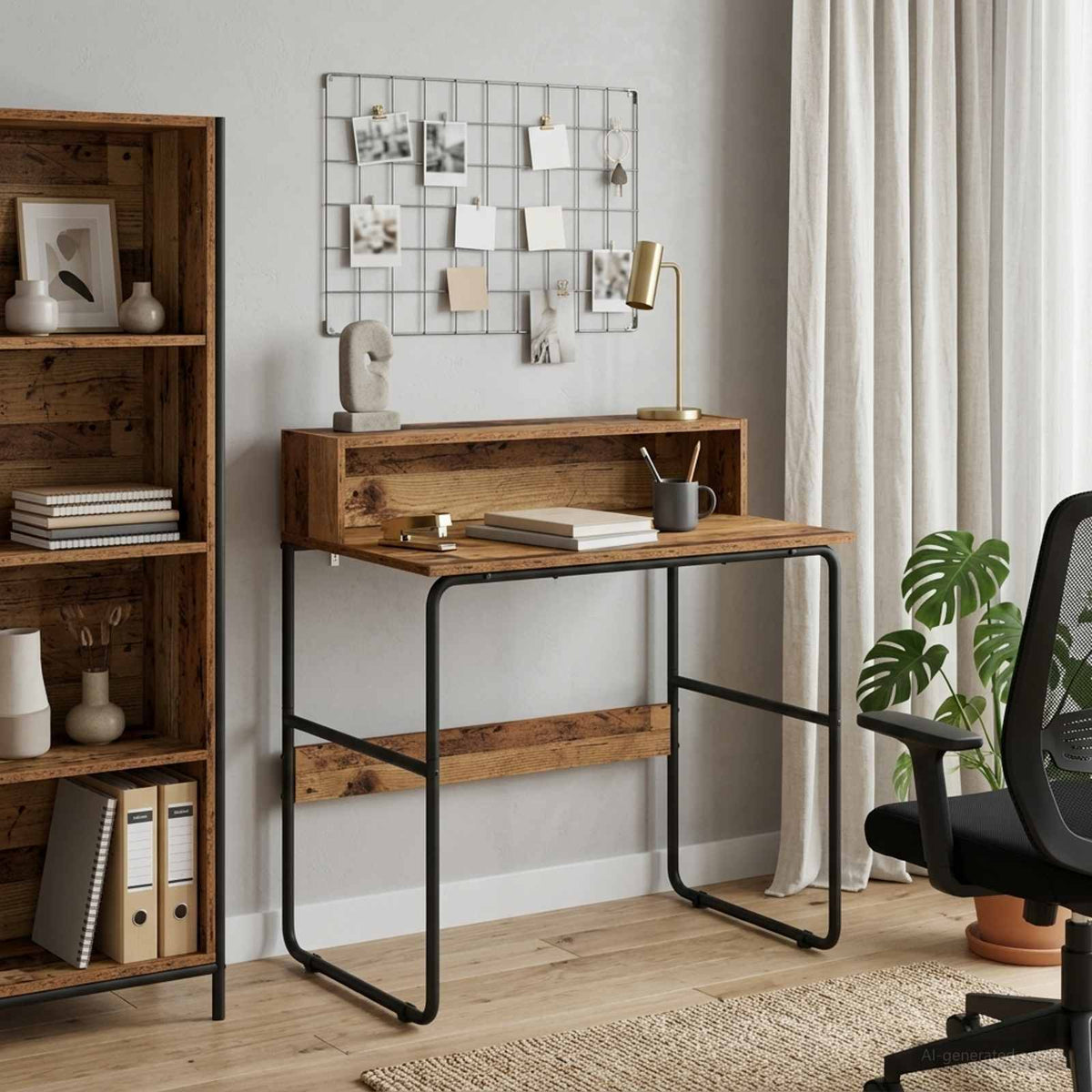 Skrivebord med opbevaring Gammelt træ 80 x 50 x 91 cm