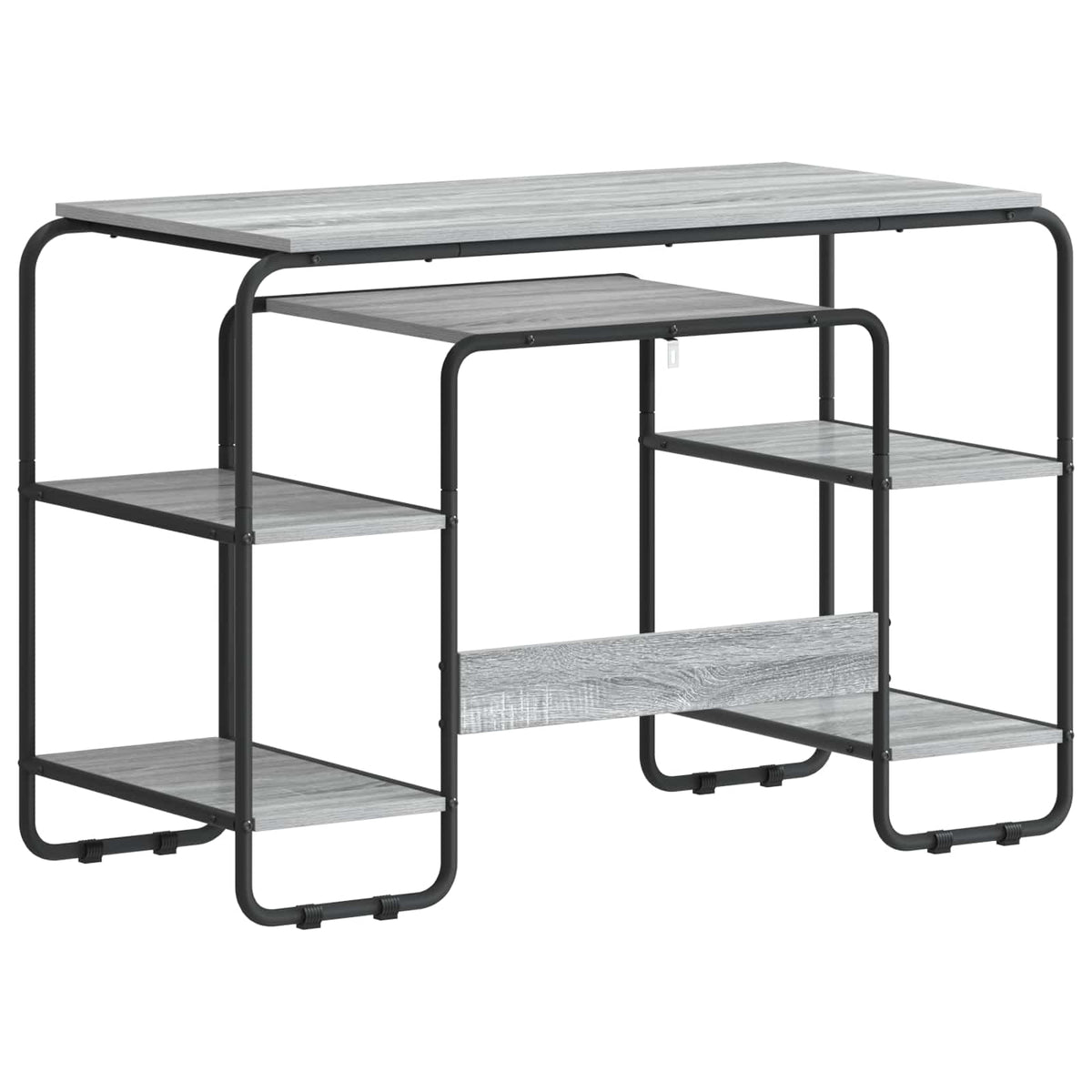 Skrivebord med opbevaring Grå Sonoma 113,5 x 52 x 75,5 cm