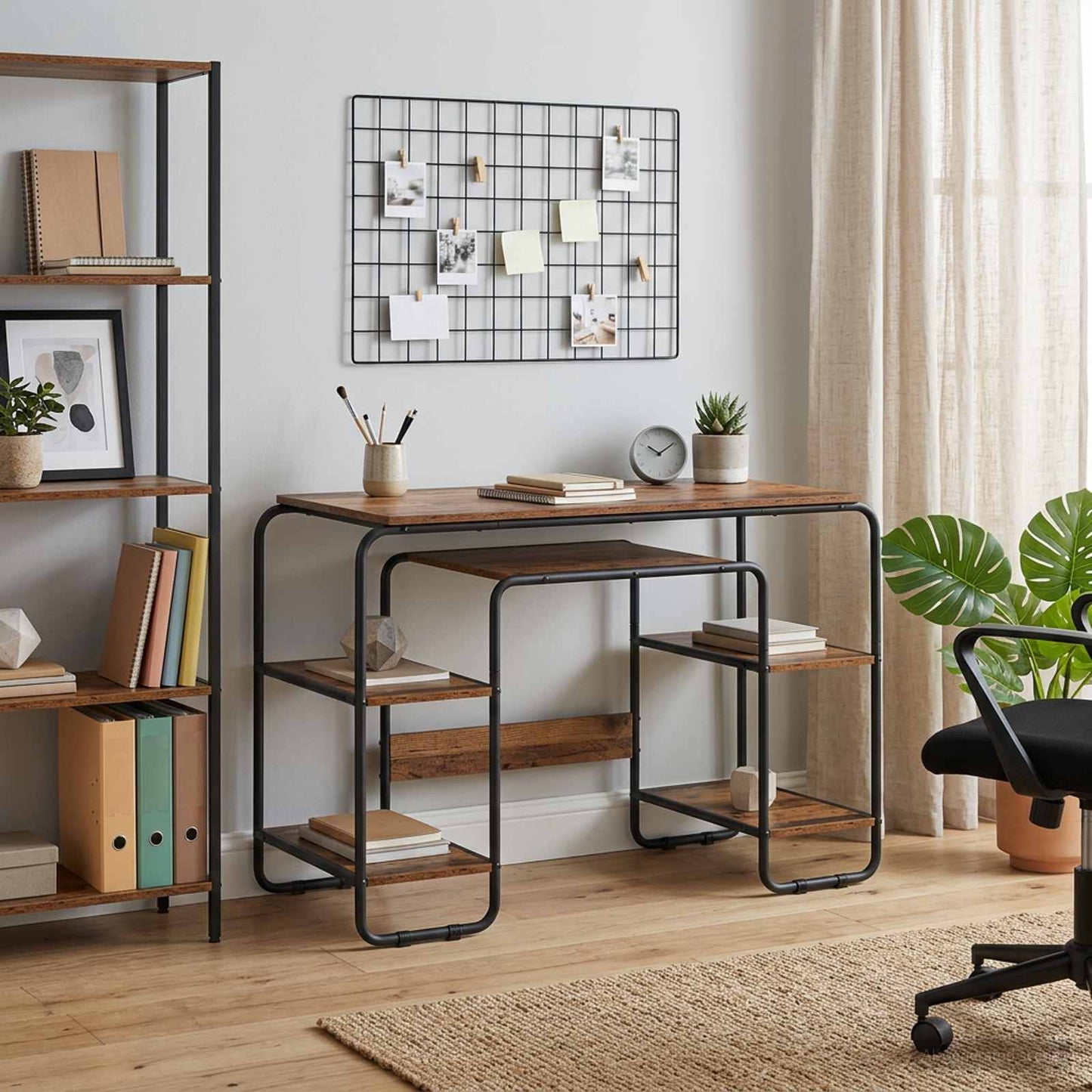 Skrivebord med opbevaring Gammelt træ 113,5 x 52 x 75,5 cm