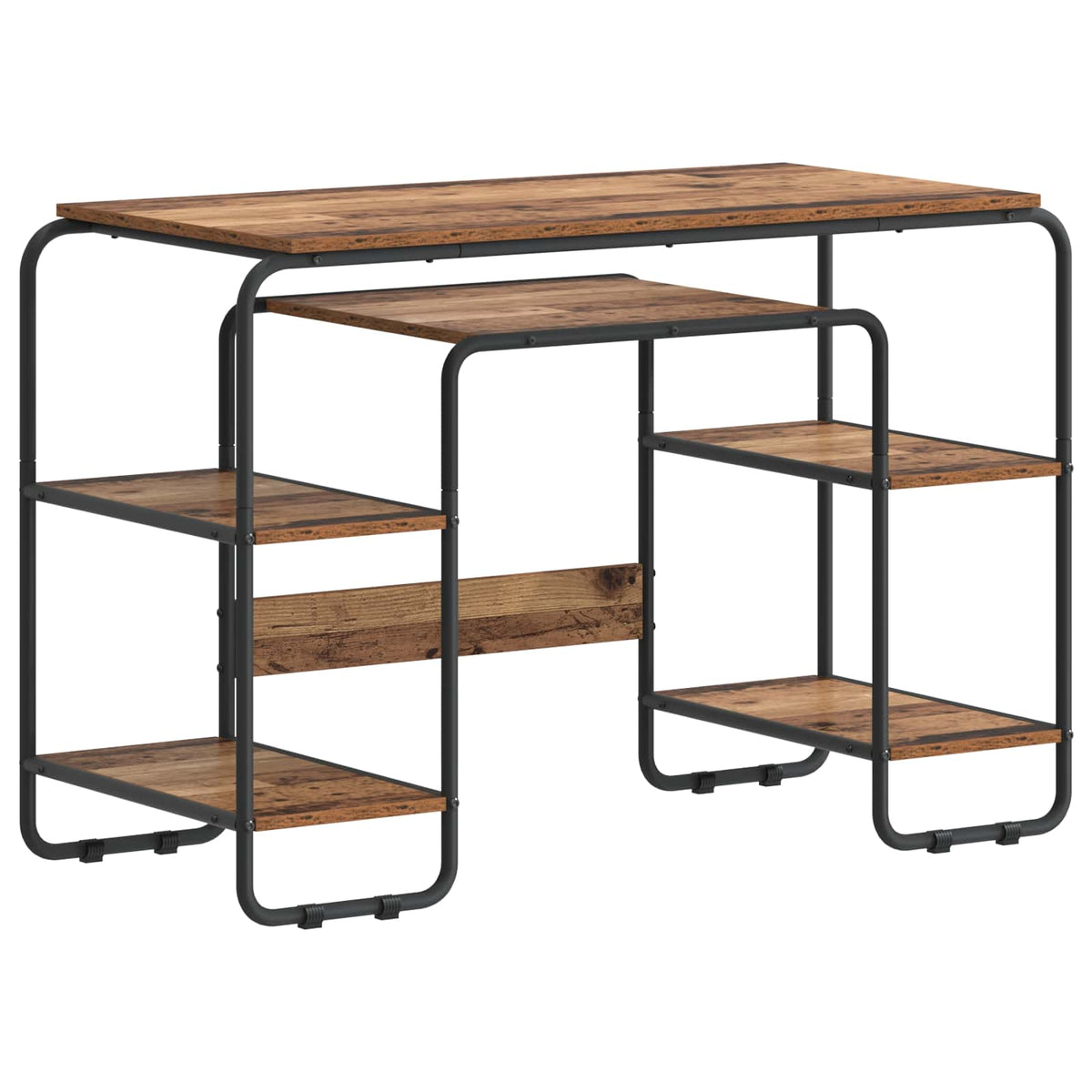 Skrivebord med opbevaring Gammelt træ 113,5 x 52 x 75,5 cm