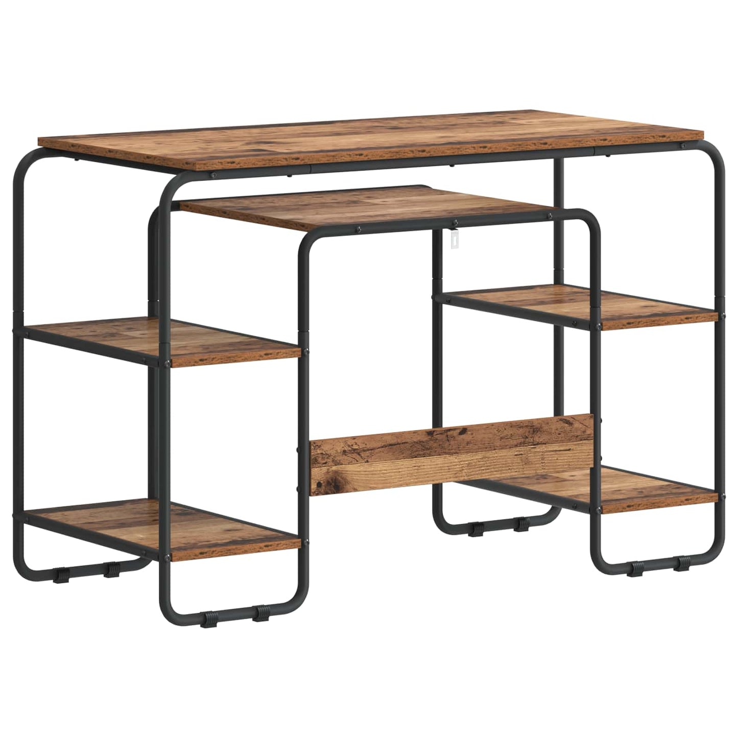 Skrivebord med opbevaring Gammelt træ 113,5 x 52 x 75,5 cm