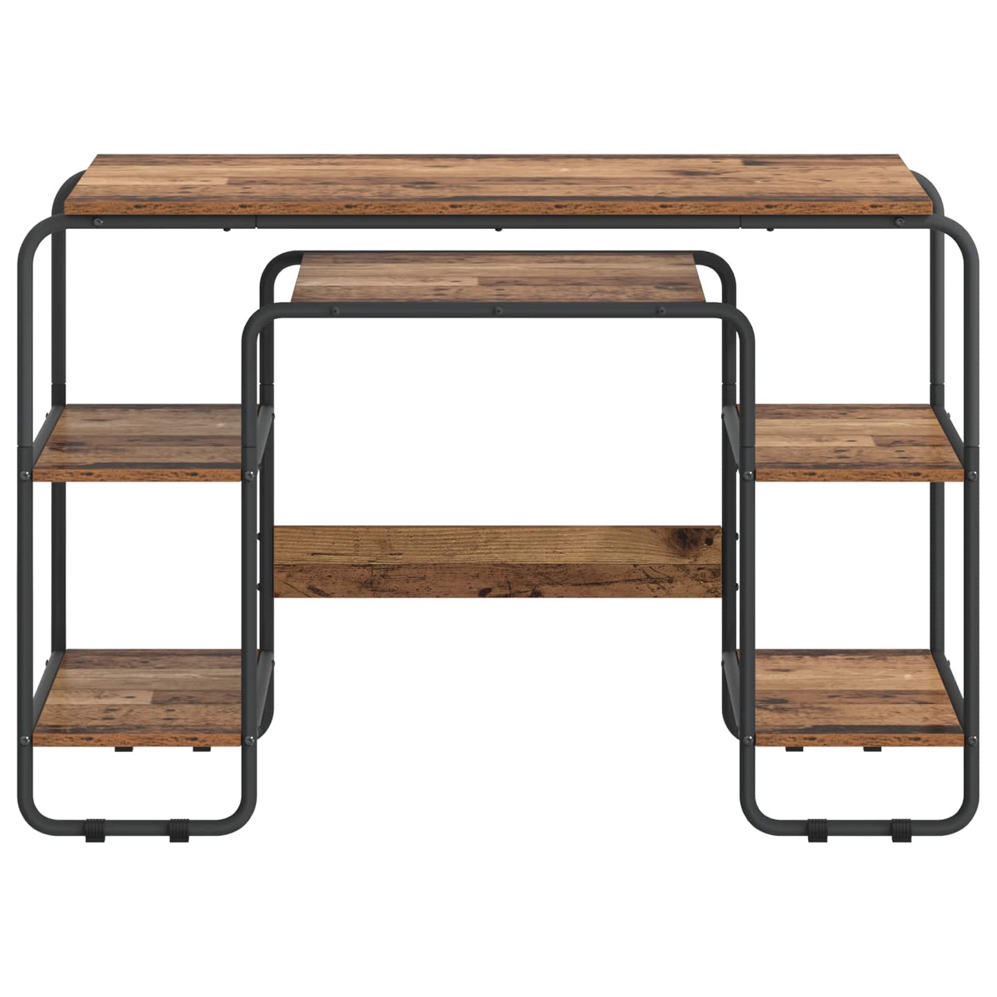 Skrivebord med opbevaring Gammelt træ 113,5 x 52 x 75,5 cm