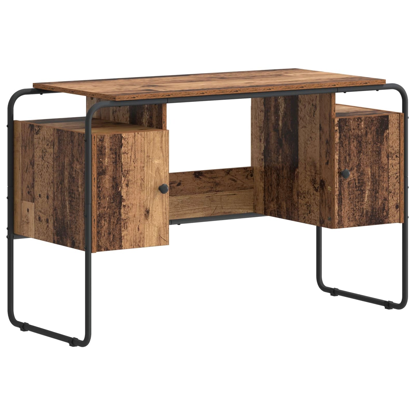 Skrivebord med opbevaring Gammelt træ 120 x 50,5 x 75,5 cm