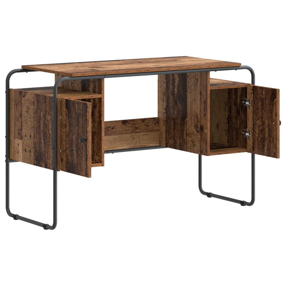 Skrivebord med opbevaring Gammelt træ 120 x 50,5 x 75,5 cm