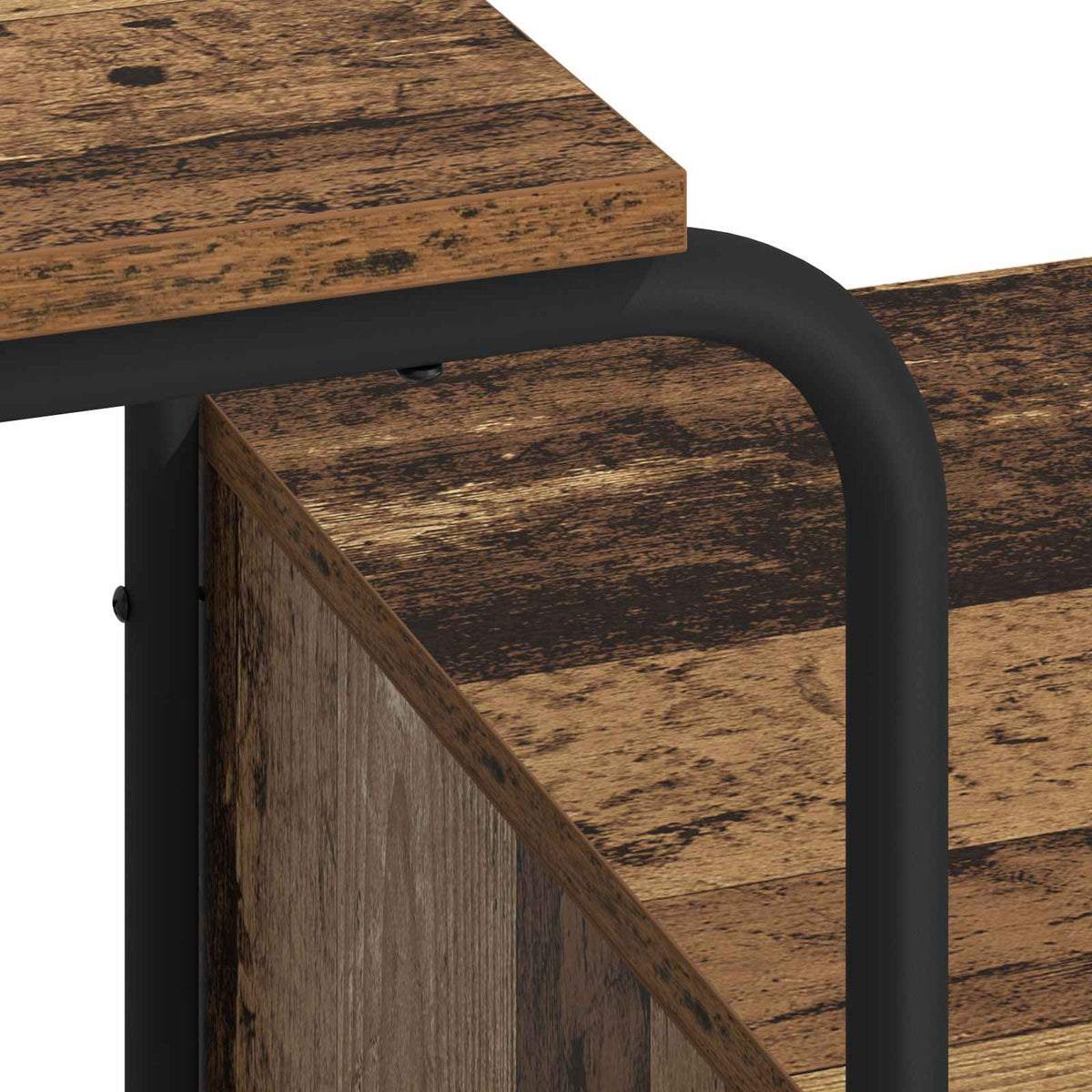 Skrivebord med opbevaring Gammelt træ 131,5 x 50 x 75,5 cm