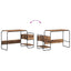 Skrivebord med opbevaring Gammelt træ 131,5 x 50 x 75,5 cm