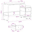 Skrivebord med opbevaring Gammelt træ 131,5 x 50 x 75,5 cm