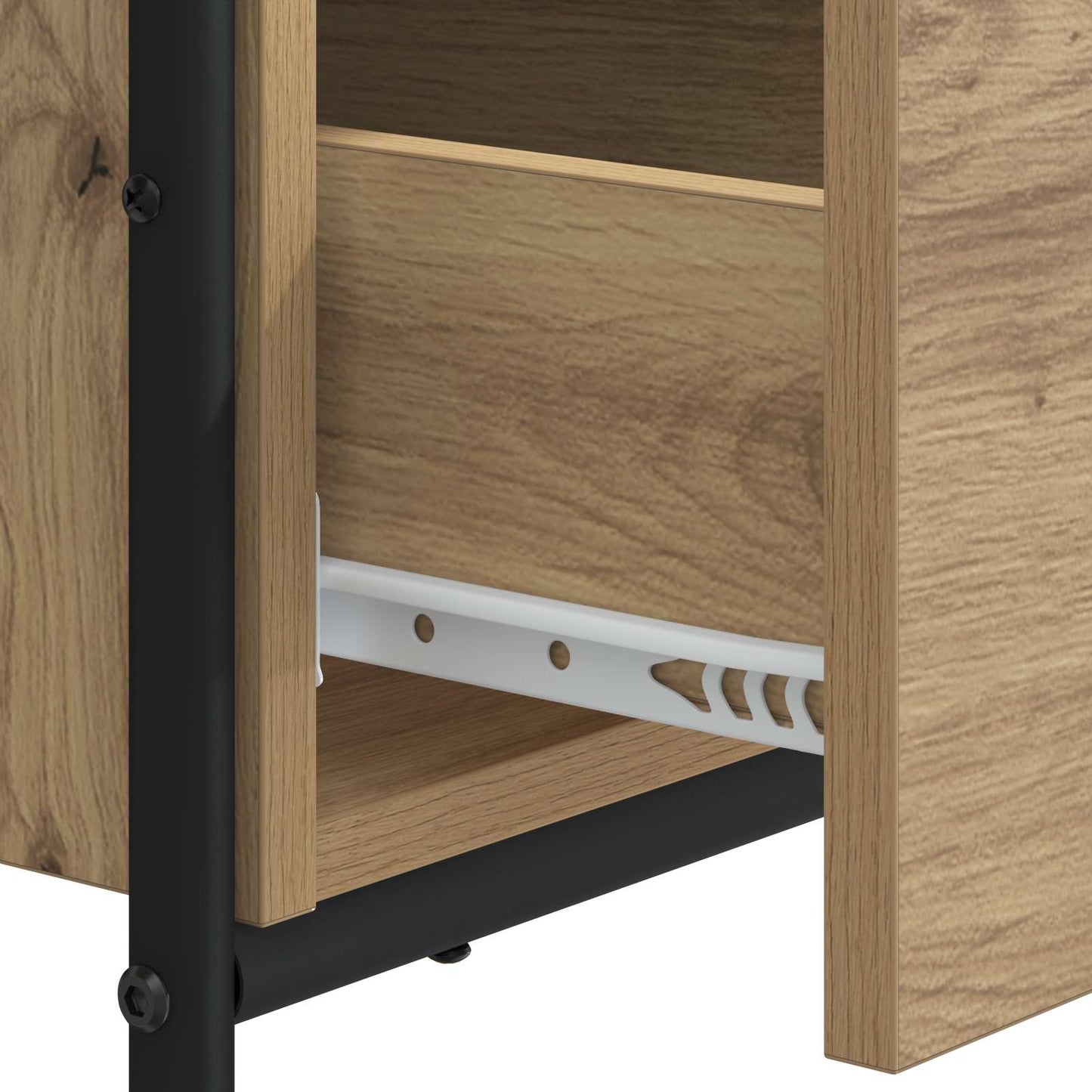 Skrivebord med opbevaring Artisan-eg 131,5 x 50 x 75,5 cm