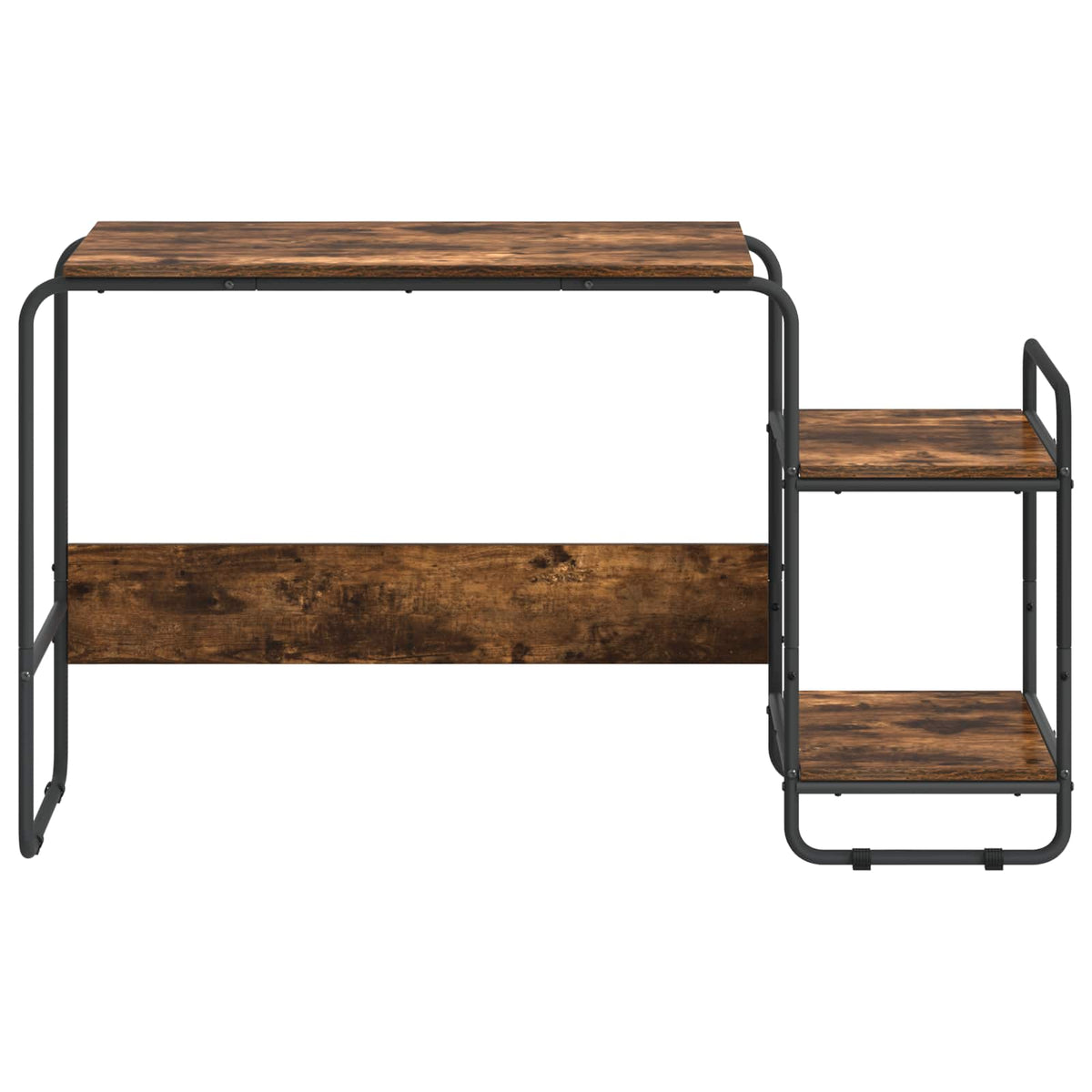 Skrivebord med opbevaring Røget eg 131,5 x 50 x 75,5 cm