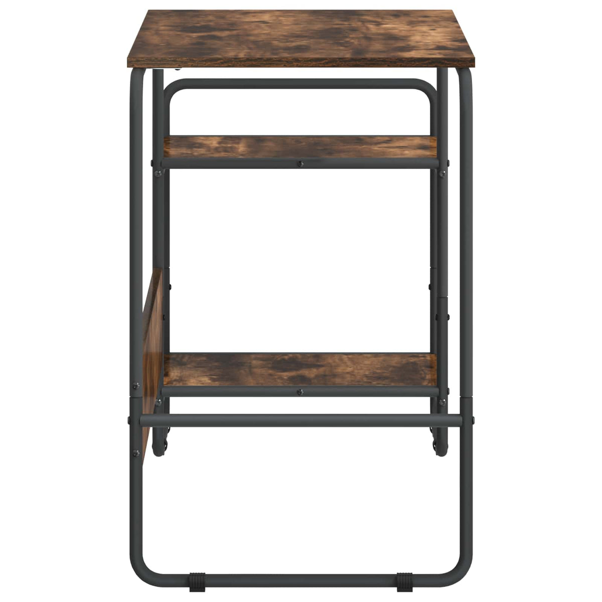 Skrivebord med opbevaring Røget eg 131,5 x 50 x 75,5 cm