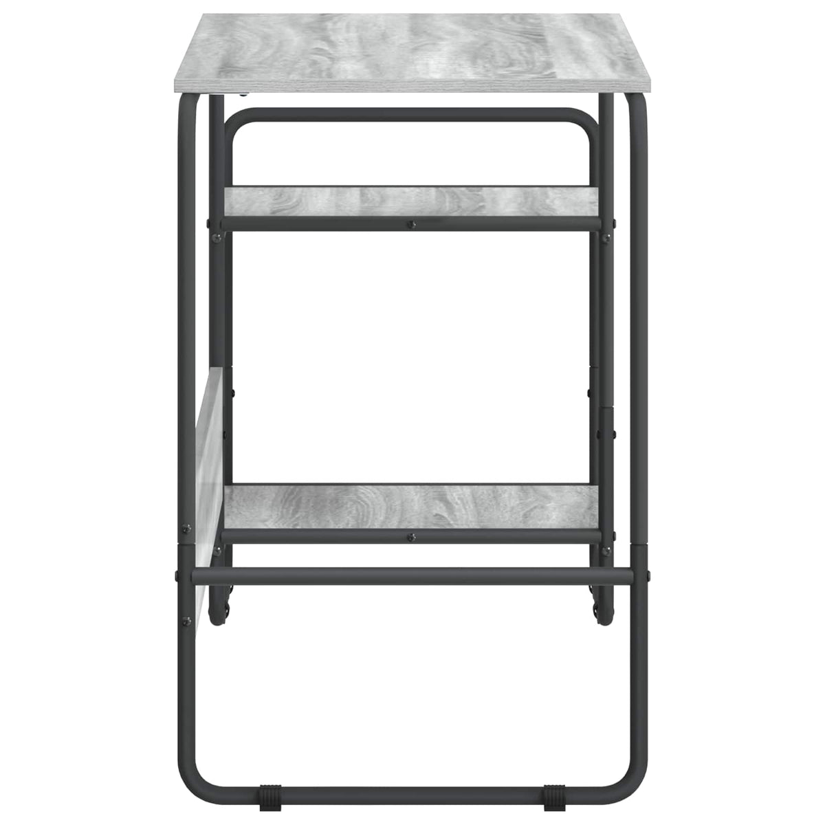 Skrivebord med opbevaring Grå Sonoma 131,5 x 50 x 75,5 cm