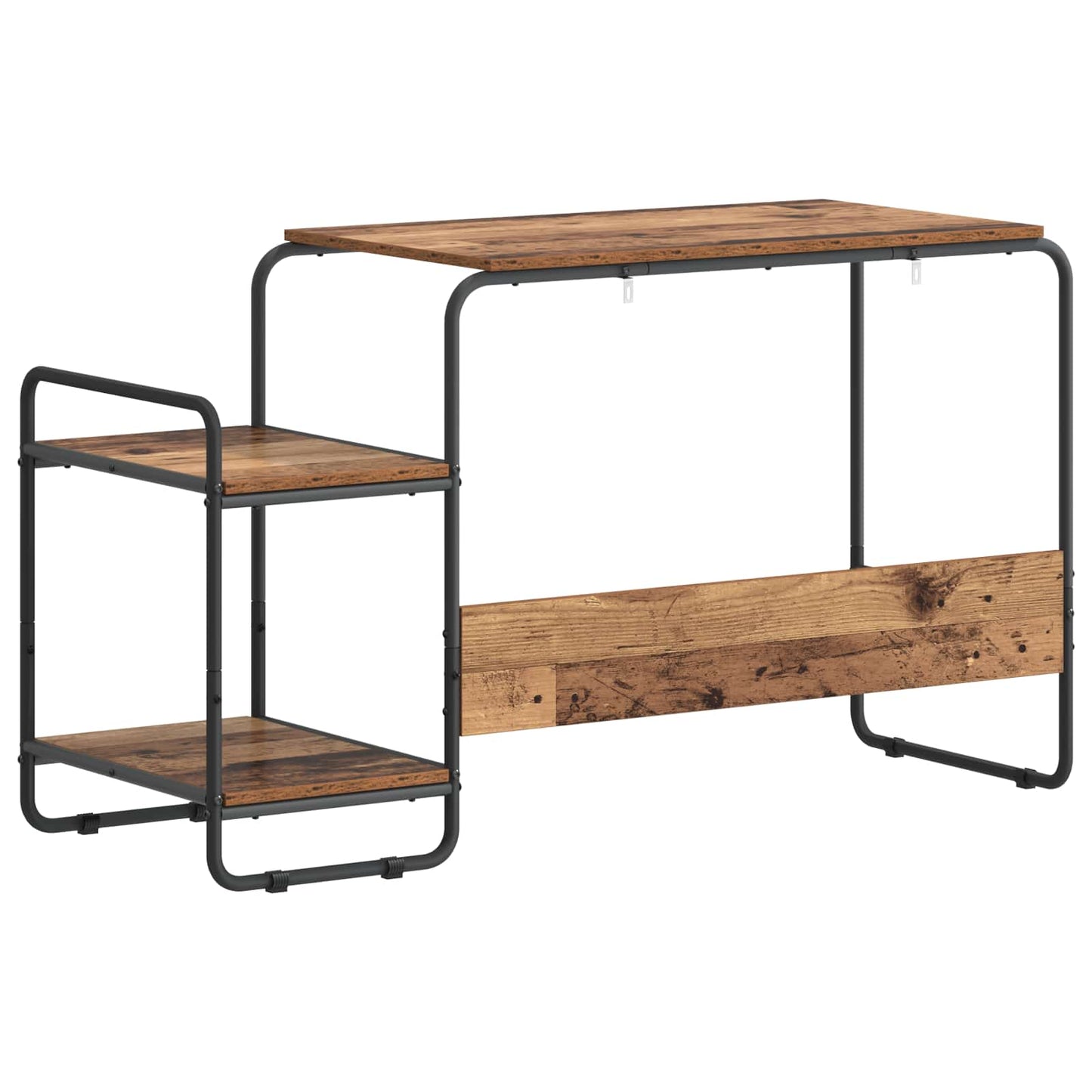 Skrivebord med opbevaring Gammelt træ 131,5 x 50 x 75,5 cm
