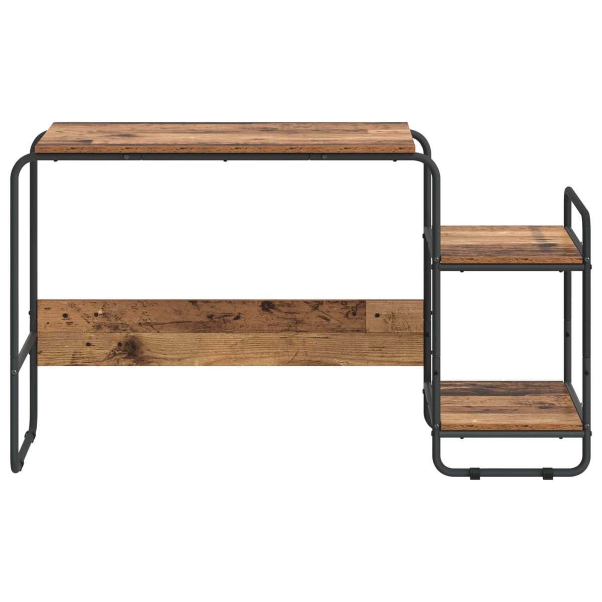 Skrivebord med opbevaring Gammelt træ 131,5 x 50 x 75,5 cm