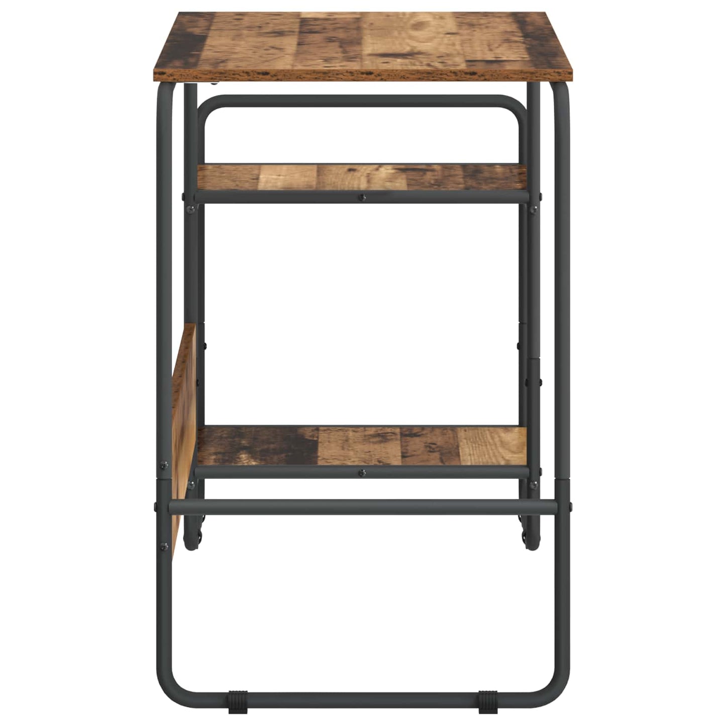 Skrivebord med opbevaring Gammelt træ 131,5 x 50 x 75,5 cm