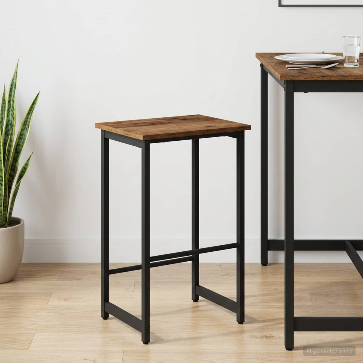 Barbænk Gammelt træ 40 x 32 x 74 cm Konstrueret træ