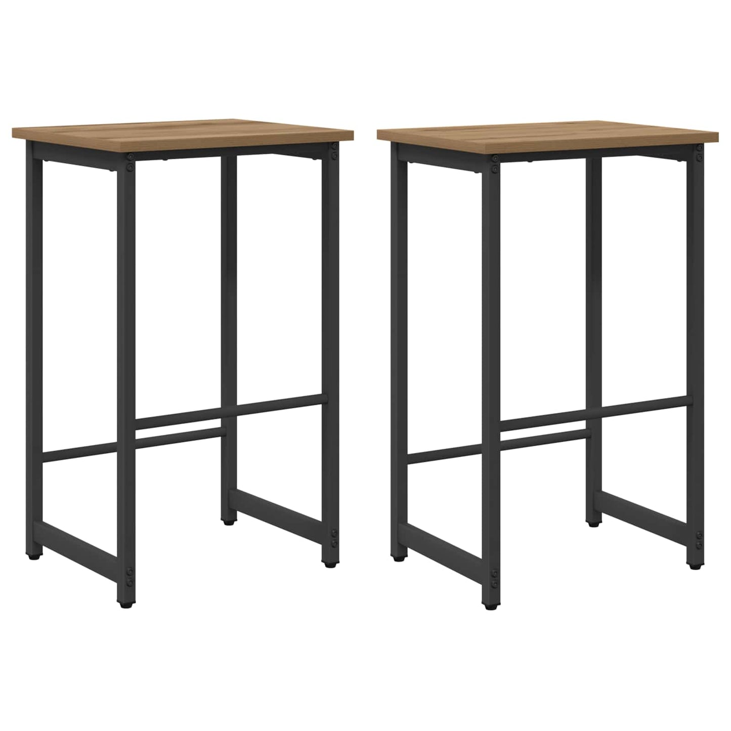 Barbænk 2 stk. Artisan-eg 40 x 32 x 74 cm Konstrueret træ