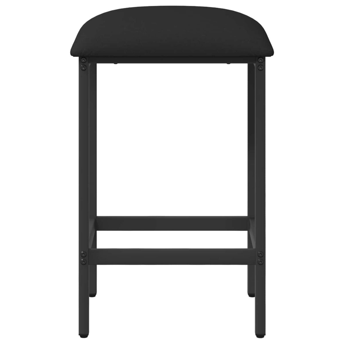 Barbænk 2 stk. Sort 40 x 32 x 74 cm Konstrueret træ