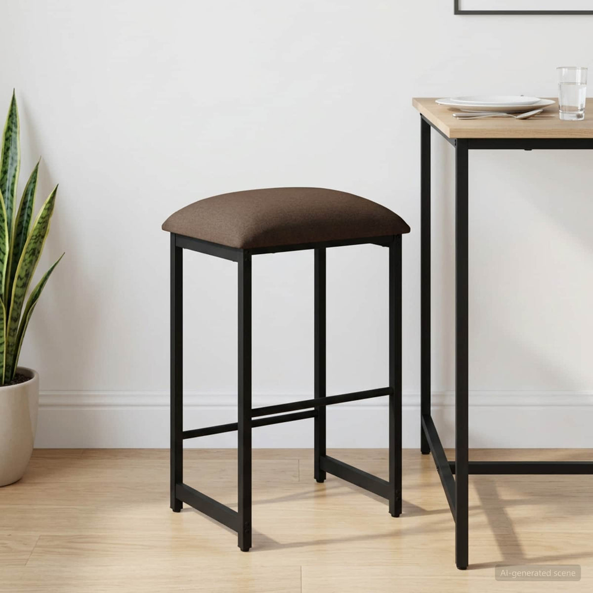 Barbænk Gråbrun 40 x 32 x 74 cm Konstrueret træ