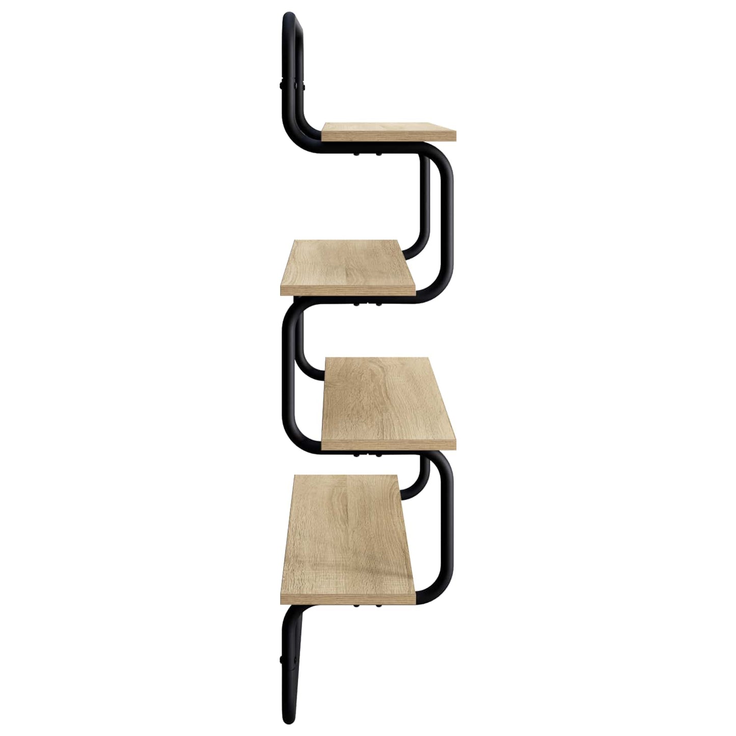 4-lags væghylde Sonoma-eg 80 x 24,5 x 104 cm Konstrueret træ